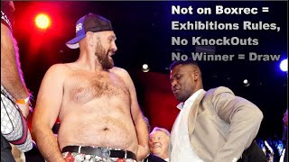 NOT on Boxrec  NOT a REAL FIGHT Tyson Fury vs Francis Ngannou [upl. by Inuat]