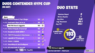 Fortnite duo contender hype cup clips\arena [upl. by Fachini]