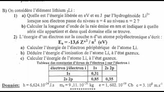 Correction dexamen dAtomistique  20122013 FSELJADIDA  SMPC [upl. by Sarid]