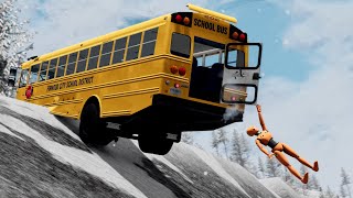 School Bus Accidents 2  BeamNGdrive [upl. by Ron]