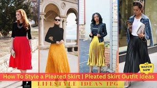 How To Style a Pleated Skirt  Pleated Skirt Outfit Ideas [upl. by Korten]