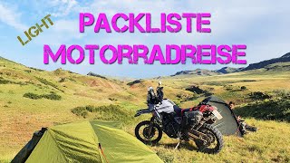 Packliste Motorradreise Georgien und Trans Euro Trail mit Camping Auspackvideo nach der Tour 2022 [upl. by Eustache]