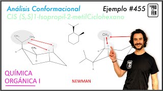 Análisis conformacional y configuracional del CIS SS 1isopropil 2metilciclohexano Newman [upl. by Woodman377]