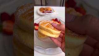 4 ingredients Souffle pancakes  pancakes chocolate viralshorts [upl. by Anivol]