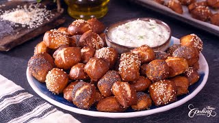 Soft Pretzel Bites  Easy and Quick Recipe [upl. by Llertnom]