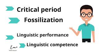 شرح بالعربي fossilizationcritical period،linguistic performancelinguistic competencemethodology [upl. by Acinomed997]