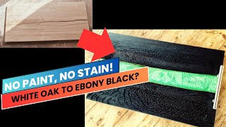 White Oak to Ebony Black without paint or stain FULL VIDEO Workshop Diaries 8 asmr diy art [upl. by Terchie]