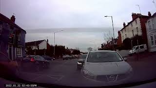 Dashcam GNET GON2 catches iPace driving on path through Red Light [upl. by Aihgn]