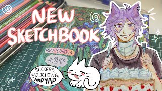 Starting a NEW Sketchbook ✨ chill yap session and background noise [upl. by Wise]