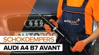 Hoe een schokdempers vooraan vervangen op een AUDI A4 B7 AVANT HANDLEIDING [upl. by Hayilaa]