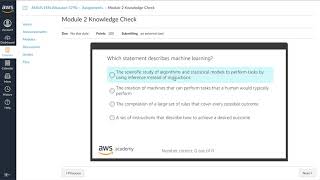 AWS Academy Machine Learning  Module 2 Knowledge Check  2022 Version [upl. by Lytsirhc]