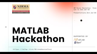 MATLAB Hackathon  Nirma University  MATLABHelper [upl. by Eltrym]