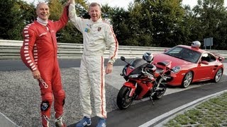 Porsche GT2 gegen Honda CBR 1000  Auto gegen Motorrad [upl. by Hyps465]