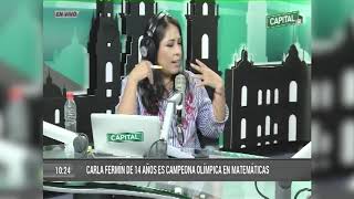 Saco Oliveros  Entrevista a Carla Fermín Campeona mundial de matemática [upl. by Ecraep544]