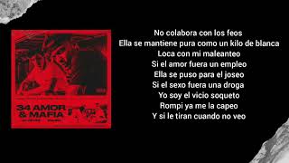 34 amor y mafia letra  JC REYES FT CAMIN [upl. by Yelich]