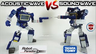 Comparison Robot Paradise RP01 Acoustic Wave VS Takara Tomy MP13 Soundwave [upl. by Nuhsyar]