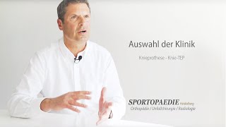 Knieprothese  Auswahl der Klinik bzw des Operateurs  Dr med Markus Weber [upl. by Calley]