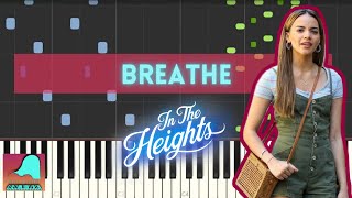 Breathe  In The Heights  Piano Accompaniment Tutorial Synthesia [upl. by Plossl]