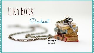 How to make a Miniature Book Pendant Anthropologie Knock Off [upl. by Akenaj837]