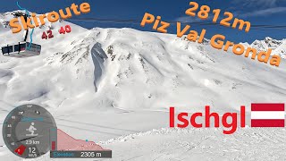 4K Skiing Ischgl Journey to Piz Val Gronda 2812m Skiing to E4 Gampenbahn Austria GoPro HERO11 [upl. by Breger]