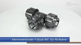 Klemmverbinder TStück 90° für PERohre [upl. by Laynad]