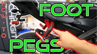 Rear Passenger Foot Pegs HowTo [upl. by Alilad]