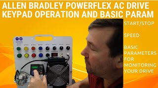 Using the Allen Bradley Powerflex 525 AC Drives Front Keypad and Setting Basic Parameters [upl. by Ahseyt]