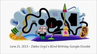 Zlatko Grgić Profesor Baltazar  Google Doodle [upl. by Airamalegna]