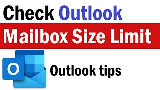 How to Check Outlook Mailbox Size Limit  Your Mailbox is Almost Full  Outlook Mailbox Size Limit [upl. by Kolosick614]