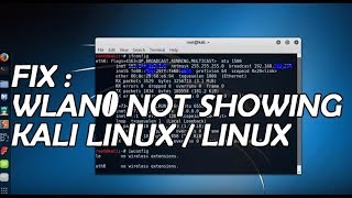 FIX Wlan0Wifi Extension Not Found Kali Linux [upl. by Ardnasxela228]