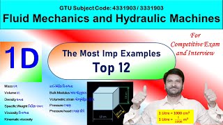 Most Imp Examples FMHM Ch 1  Density  Viscosity  Pressure [upl. by Tranquada]