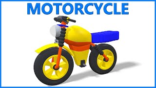 Motorcycle Kids Video  Motorbike cartoon for Children  Fun 3D Animation Videos [upl. by Eciened532]