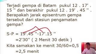 Menghitung kedalaman Episentrum Geografi Kelas X SMA [upl. by Breh474]