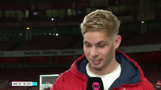 WHOLESOME MOMENT AS FANS STAY BEHIND TO SUPPORT EMILE SMITH ROWE AFTER HIS INTERVIEW [upl. by Maurits391]