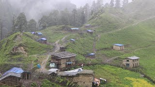 Simple Nepali Rural Village in Mountain  Life with Beautiful Nature  IamSuman [upl. by Nogam]