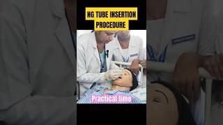 Ng tube insertion procedure demonstration shorts feedingtube demonstration practical [upl. by Ule]