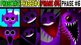 Phase 1 VS Phase 2 VS Phase 3 VS Phase 4 VS Phase 5 VS Phase 6 in Incredibox Sprunki [upl. by Purvis]