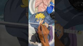 Melukis Boruto Di Jaket Denim custom custompaint boruto naruto painting art anime menggambar [upl. by Eenahs]