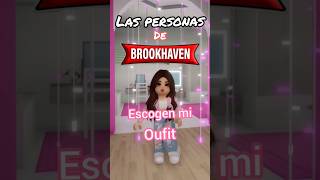 Las personas de Brookhaven escogen mi oufit ☺️💗 roblox brookhaven [upl. by Frisse]