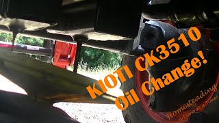 Its KIOTI Time A Close up view of the KIOTI CK3510 getting its first Oil Change in the driveway [upl. by Leizahaj]