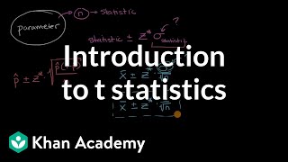 Introduction to t statistics  Confidence intervals  AP Statistics  Khan Academy [upl. by Auric456]