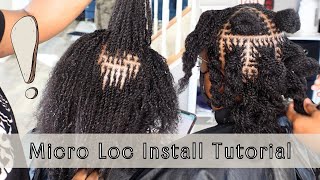 How To  Micro Loc Extensions Human Hair  Microlocs Installation Tutorial [upl. by Anelec563]