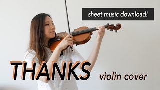 《Thanks 고맙다》 SEVENTEEN 세븐틴 Violin Cover wSheet Music [upl. by Bass]