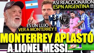 ASÍ REACCIONA LA PRENSA ARGENTINA A LA ELIMINACIÓN DE MESSI CON INTER MIAMI 1  3 MONTERREY CCL [upl. by Nataline730]