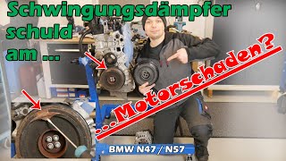 KurbelwellenSchwingungsdämpfer Riemenscheibe defekt am BMW N57  N47 E90 E91 E70 E71 F10 F11 [upl. by King]