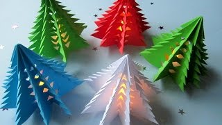 3D Weihnachtsbaum selber basteln  DIY Papier [upl. by Ned]