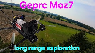 FPV Drone Long Range Flight  Geprc Moz7  Dji Action 4  cruise a bit and explore the landscape [upl. by Aiela402]