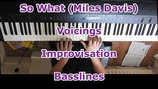 So What Jazz Piano Lesson  Voicings Improvisation Basslines [upl. by Gaulin]