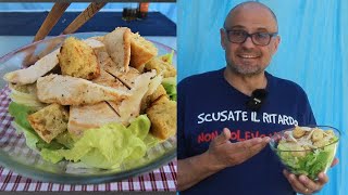 CAESAR SALAD insalata di Cesare caesar salad la ricetta e la storia ricette facili e veloci [upl. by Godbeare]