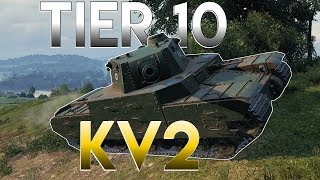 PLAYING THE TIER 10 KV2  WORLD OF TANKS [upl. by Annoed]